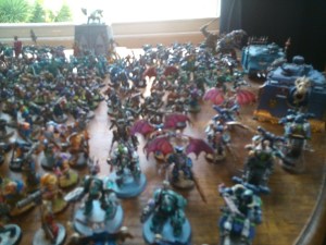 CSM Assault!  Chaos Terminators, Chaos bikers, and loads of (incredibly hard to paint) Possessed Chaos Space Marines.   I'm also very pleased with the Vindicator with it's dragon skull on the barrel.