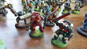 This techmarine is one of my earliest conversions.  I found painting red really tricky.