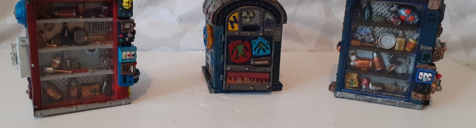 Two vending machines and a tellyportaloo