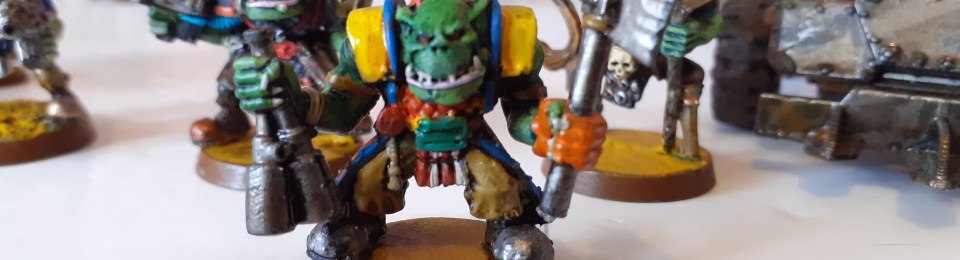 Ork Nob with axe and stikkbomz